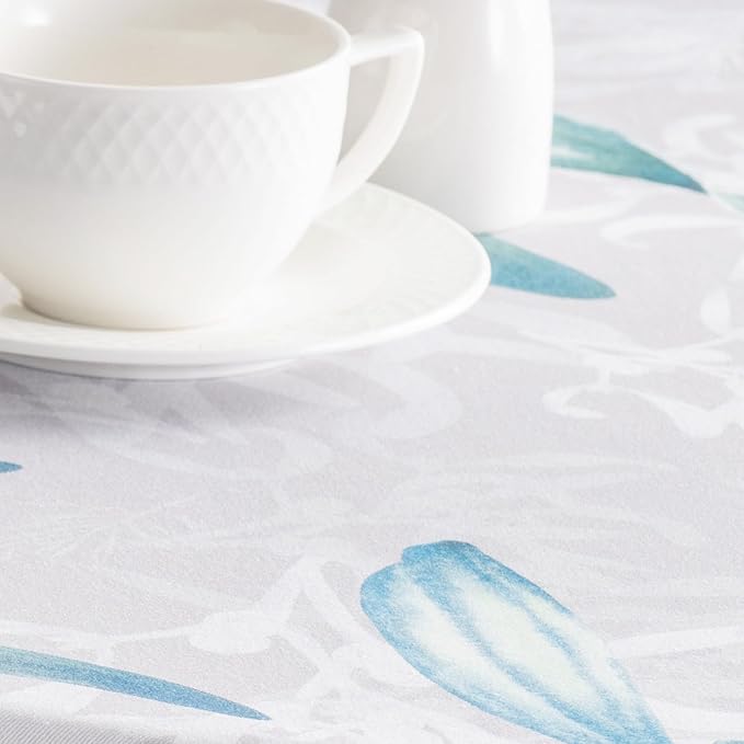 Maison d' Hermine Table Cloth Round Table 100% Cotton 63 Inches Fall Tablecloth Reusable Everyday Use for Thanksgiving Christmas Decorations Dining Farmhouse Party (Enora)