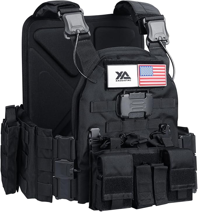 xaegistac Tactical Vest -Adjustable Modular Design for Outdoor, Hunting, and Security