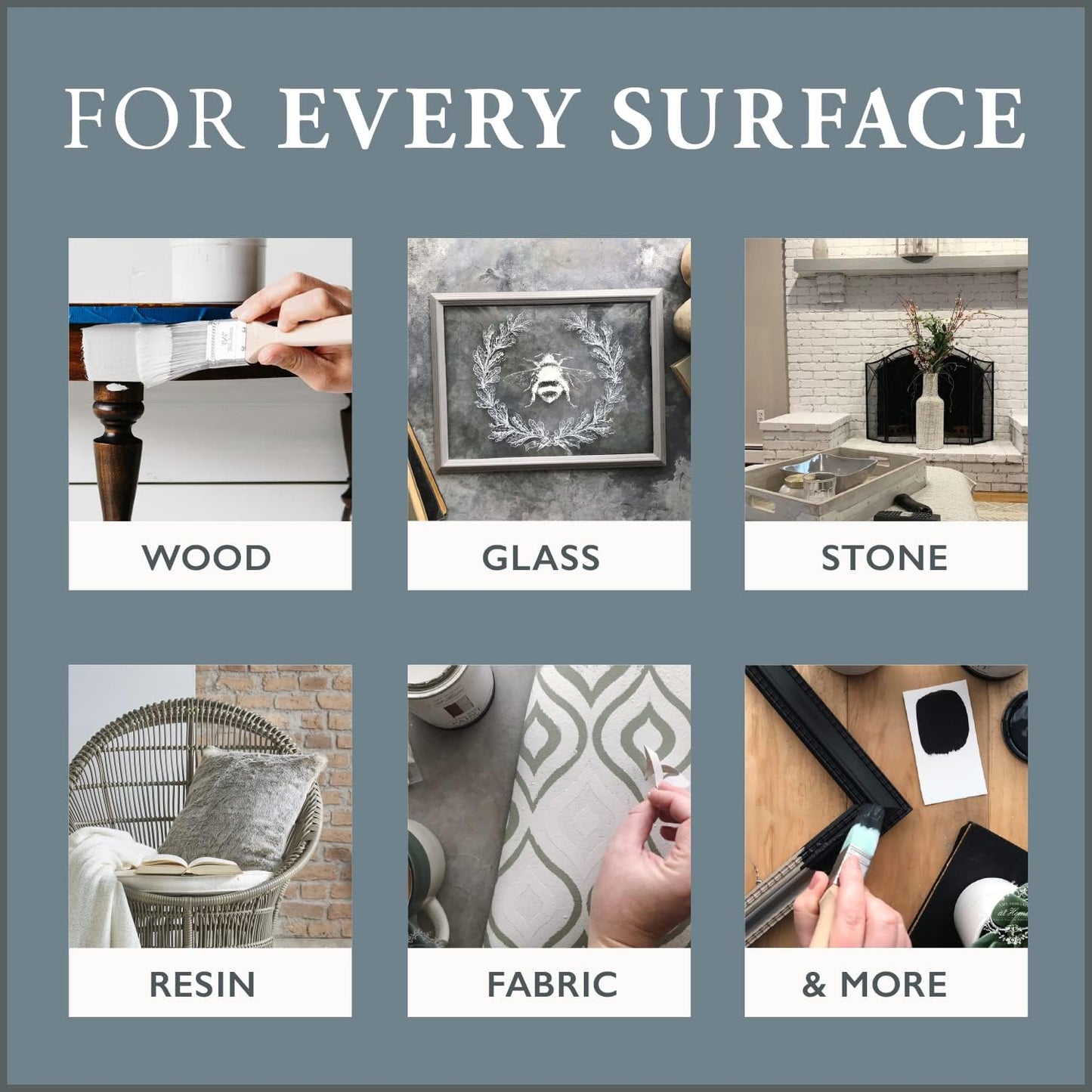 AMY HOWARD AT HOME Chalk-Based One Step Paint for Furniture, Cabinetry, Decor, Finish, and More | No Stripping, Sanding, or Priming | Dark Base | 32 Ounce | Good Man is Hard to Find