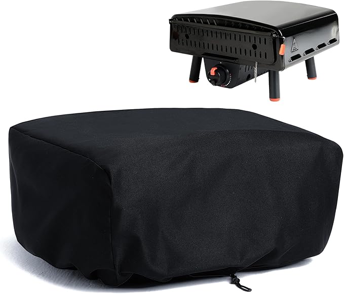 Waterproof Pizza Oven Cover for Blackstone (Leggero) 2238 2379 5967, Tabletop Pizza Oven Accessories, Windproof with Bottom Drawstrings, Fully Covered with Heavy-Duty 600D PVC Fabric (Cover Only)