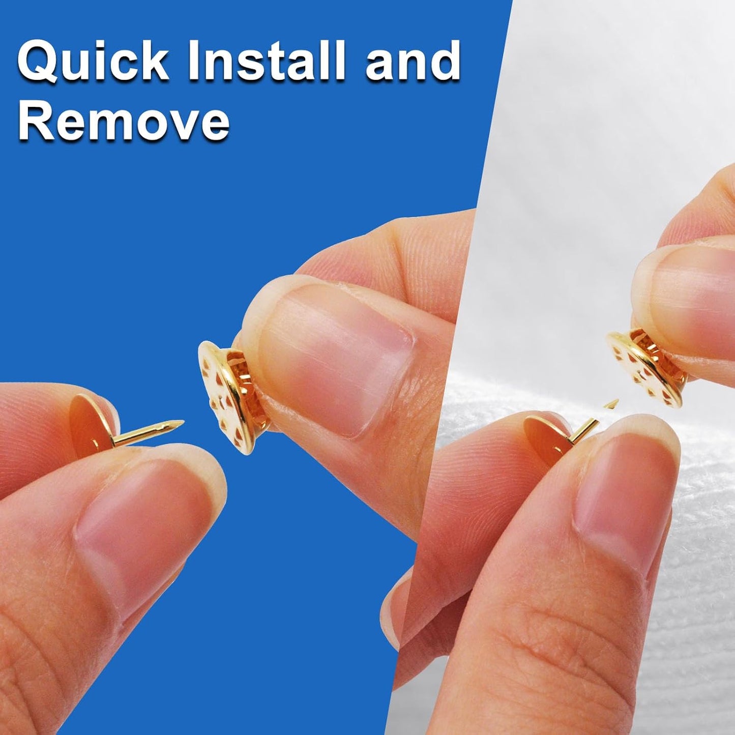 130 Set Pin Backs, Blank Pins Scatter Butterfly Clutch Pin Holder Enamel Pins Locking Backs Tie Tacks Jewelry Backings Clasp for Brooch Lapel Hat Uniform Badges Tie Tack (10mm, Silver&Gold)