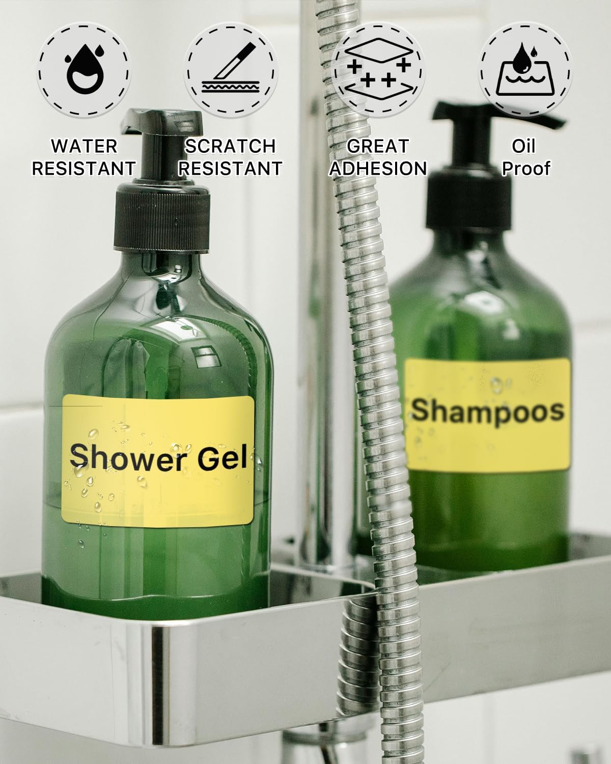 iEager 3" x 2" Thermal Labels, Rectangle Thermal Printer Stickers, Self-Adhesive Durable Sticker with Perforation Line, 500 Labels/Roll, Yellow