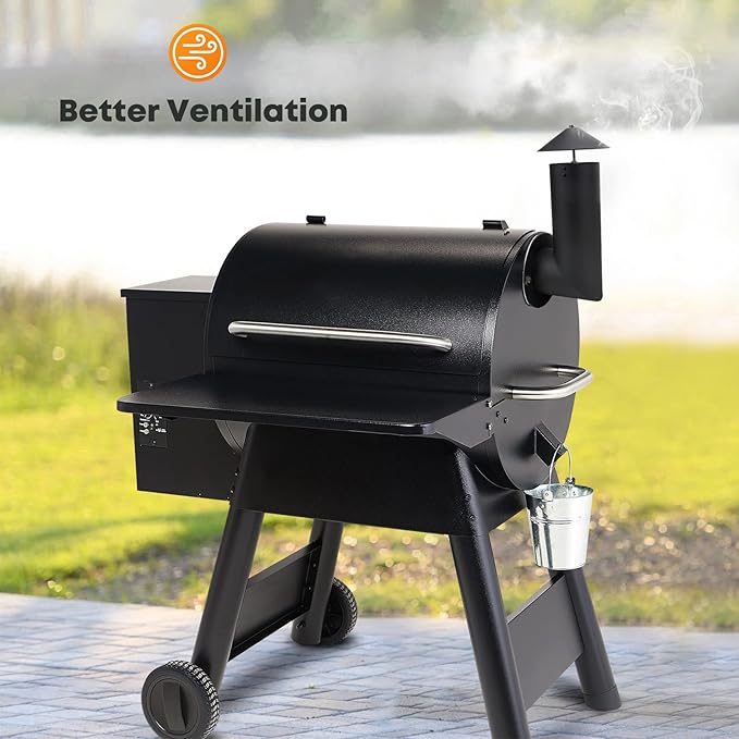 Stanbroil Pellet Grill Smoke Stack Compatible with Pit Boss, Traeger, Camp Chef and Other Pellet Smokers, Black