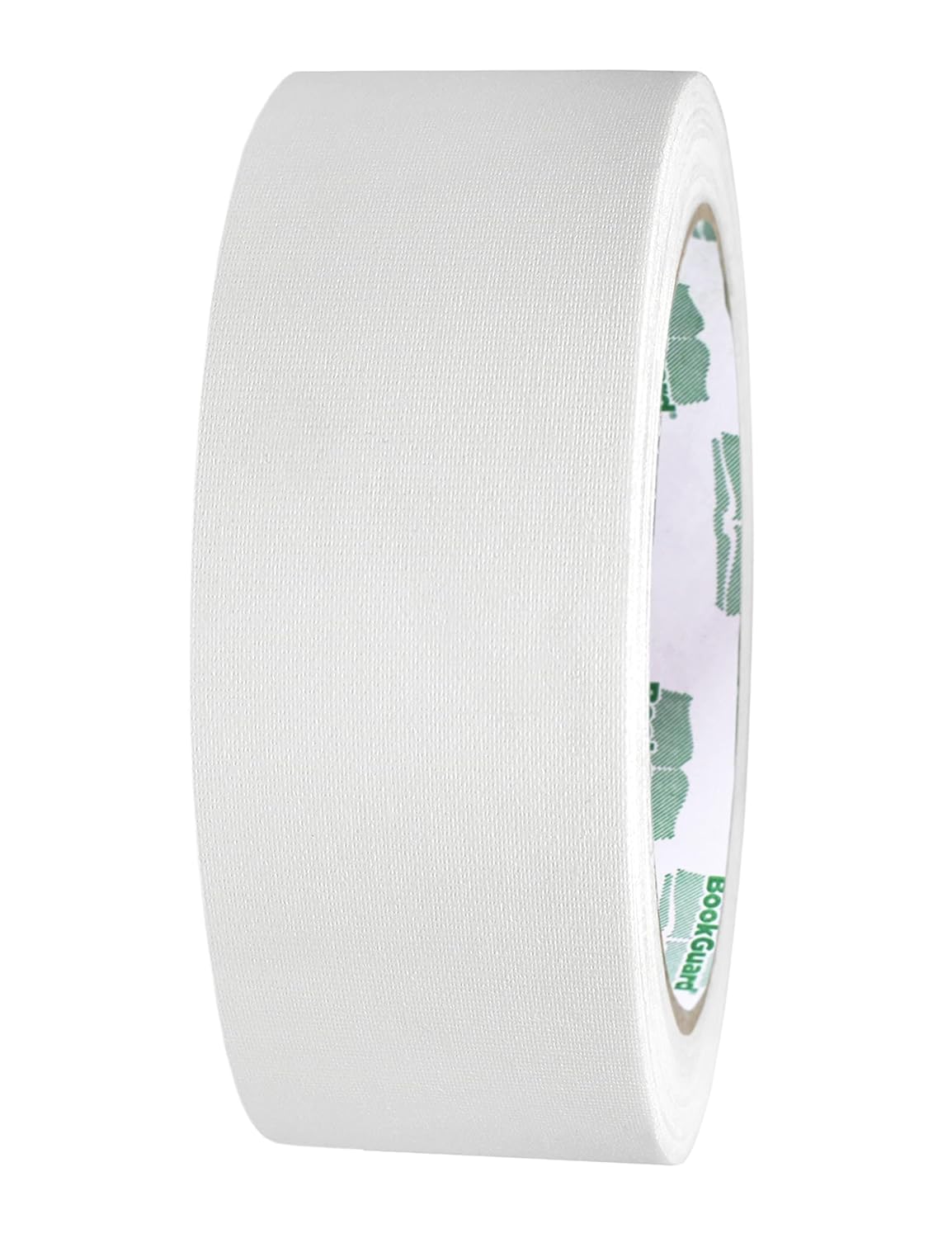 BookGuard 1-1/2 Inch Vinyl-Coated Cotton Cloth Bookbinding Repair Tape, 15 Yard Roll, White