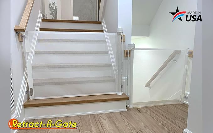 Retract-A-Gate 72" White: The Original and only Made in USA Retractable Baby, Dog, & Cat Gate