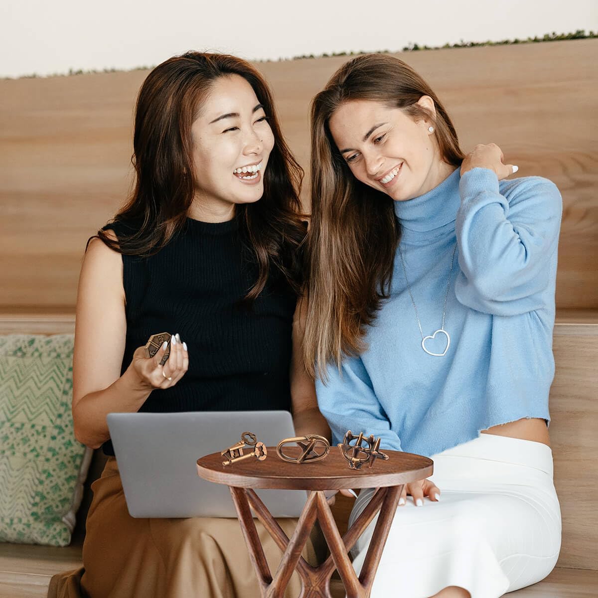 Fun Metal Brain Teaser Puzzle Games - 4 Pcs Adults Mind Travel 3D Toys -Teens IQ Insight Challenge - Logic Educational Gift（with Storage Case and Instructions）