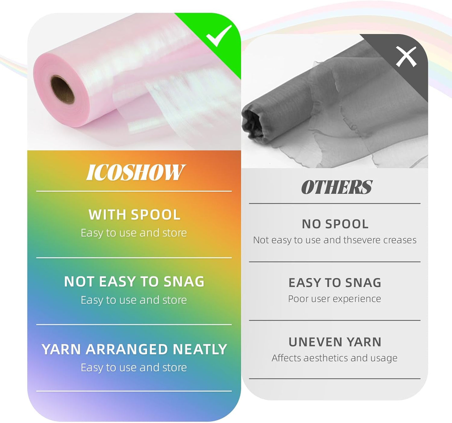 Crystal Organza Fabric Tulle 11 Inch by 50 Yards Sheer Tulle Rolls for DIY Craft Wedding Party Baby Shower Decor Gift Wrapping Party Supplies (Fantasy Pink)