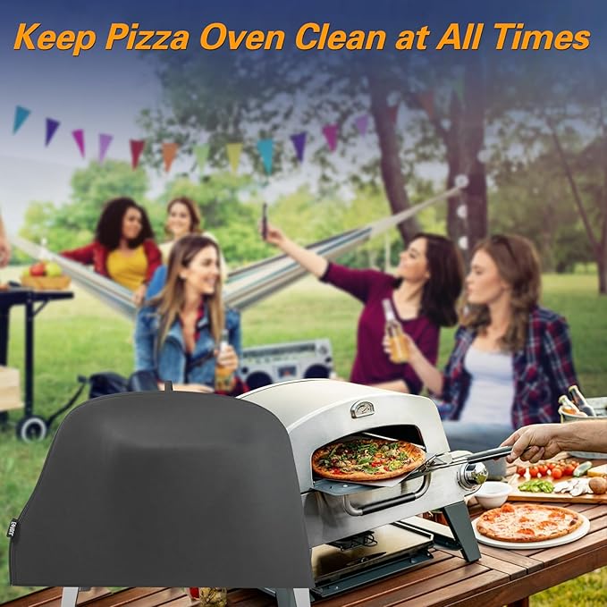 Pizza Oven Grill Cover Outdoor Waterproof 420D Pizza Oven Cover Compatible with Cuisinart CGG-403 3-in-1 Grill, Griddle and Pizza Oven 27.6" L x 21.2" W x 17.5" H