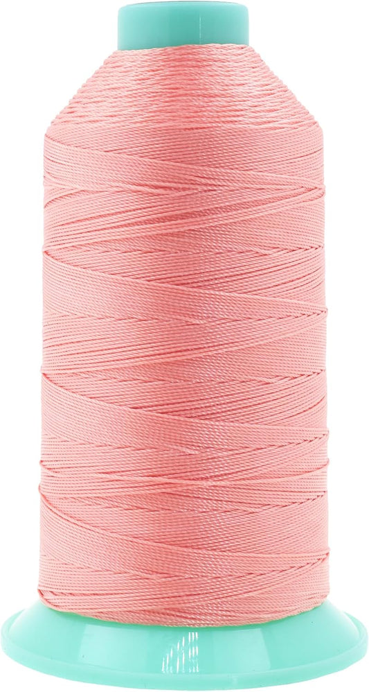 Mandala Crafts Bonded Nylon Thread Blush Heavy Duty Sewing Threads - 800 YDs Size 207 630D T210 Tex 210 Thread for Leather Jeans Weaving Outdoor Marine Upholstery Threads