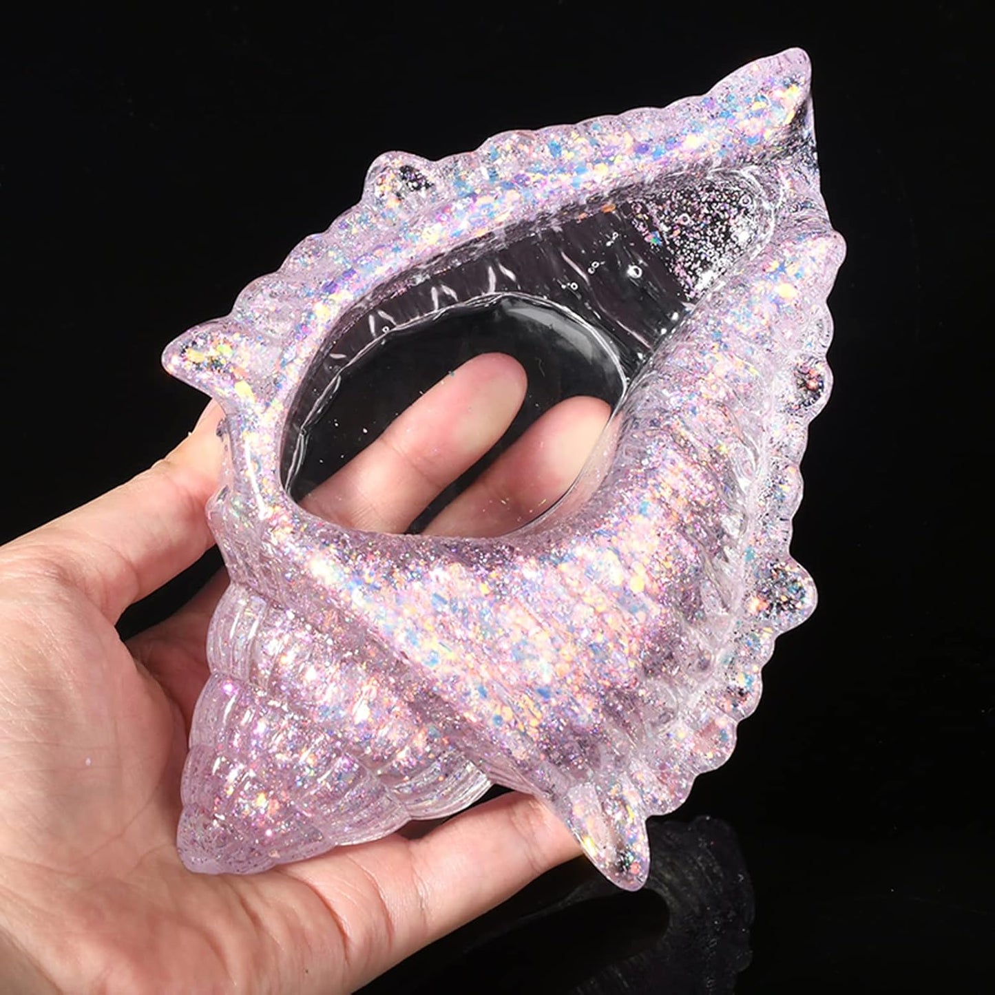 3PCS Conch Silicone Tray Resin Mold Unique Sea Snail Mould for Epoxy Resin Casting Jewelry Plate Candle Holder Trinket Storage Mold for DIY Art Crafts Supplies Home Decor