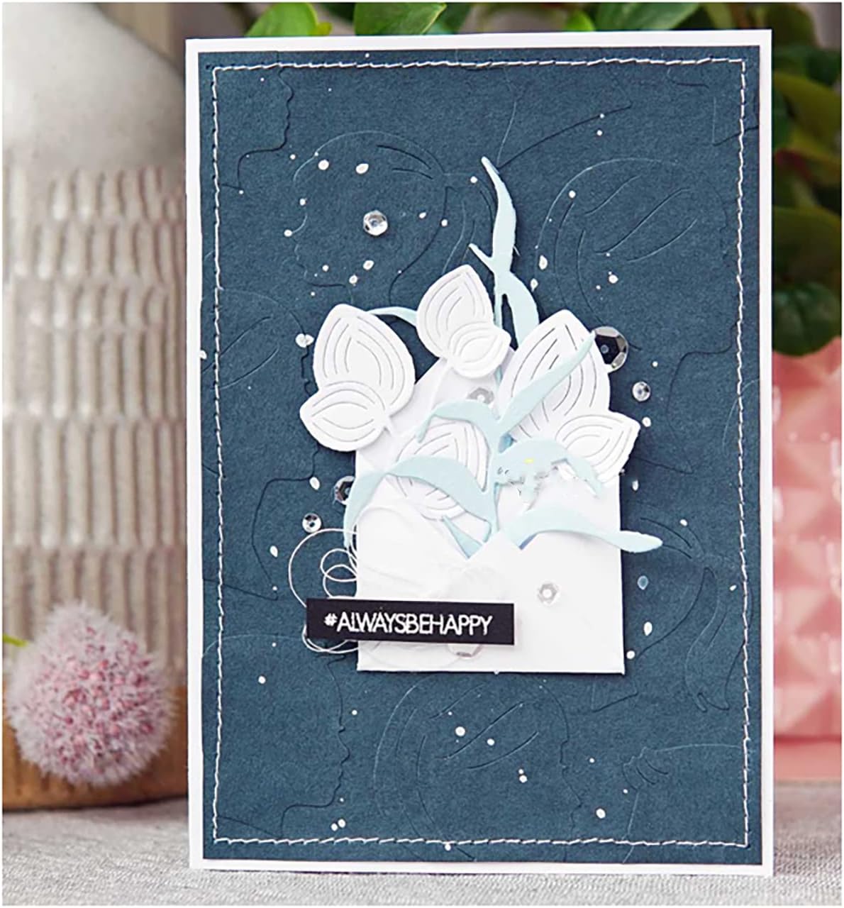 Lapoo Metal Cutting Die for Scrapbooking, 3D Backgrounds Frame New Cutting Dies DIY Album Card Making Decor Paper Craft Metal Die Cuts Party Wedding Decorations (Falling Flower 3 x 2 in)