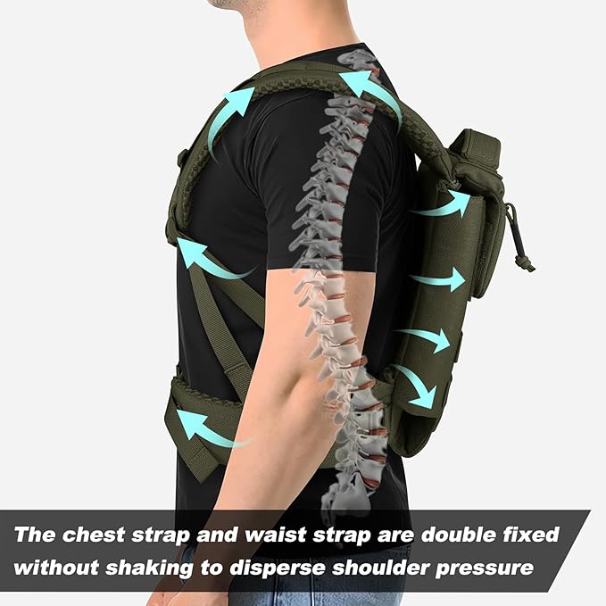 PETAC GEAR Upgraded Weighted Backpack Rucking Backpack for Weight Plates/Honeycomb Breathable fabric/Belt support/Back support platform (max 15lbs capacity) (RG)