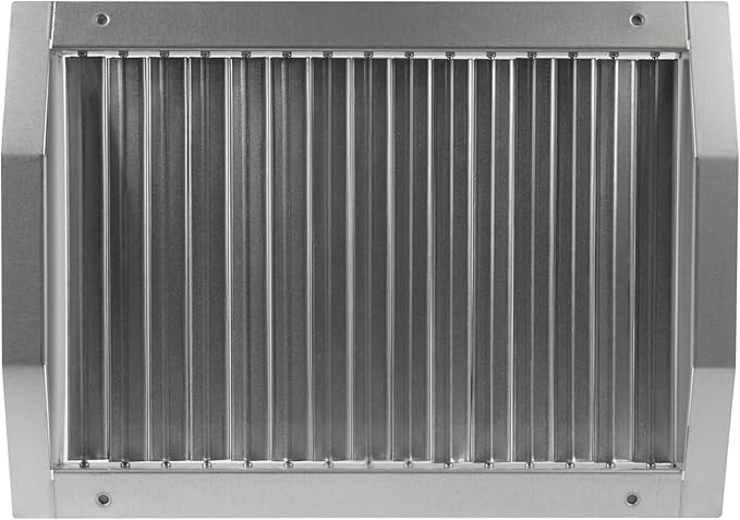 Repa Market 13" x 9" Inch Air Exhaust Grille for Round Ducts - Adjustable Louvre Blade - Galvanized Air Supply Vent Cover - Side Fit Round Surface Canal Ducting from 19.68" to 35.43" Inches