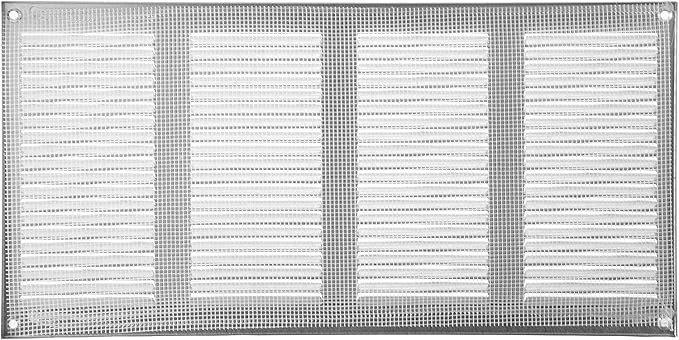 Vent Systems 16" x 8" Inch (Overall Dimensions) Pack of 3 - Galvanized - Air Vent Cover Metal Air Return Grill with Built-in Pest Guard Screen HVAC Vent Duct Cover for Home Improvement