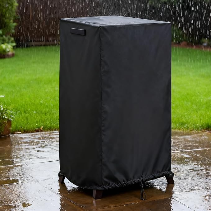 Smoker Cover for Royal Gourmet SE2805 28-Inch Analog Electric Smoker, Waterproof Outdoor BBQ Electric Smoker Cover - 21" L x 20" W x 33" H