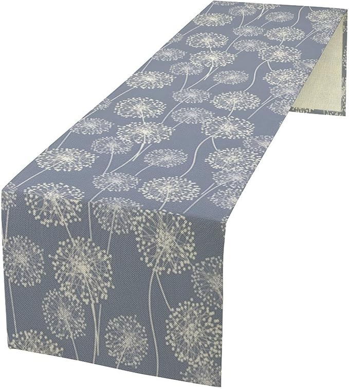 Dandelions Farmhouse Table Runner,Vintage Summer Fall Rustic Country Table Runner for Kitchen Coffee Dining Table Holiday Home Party Decor 13x120in