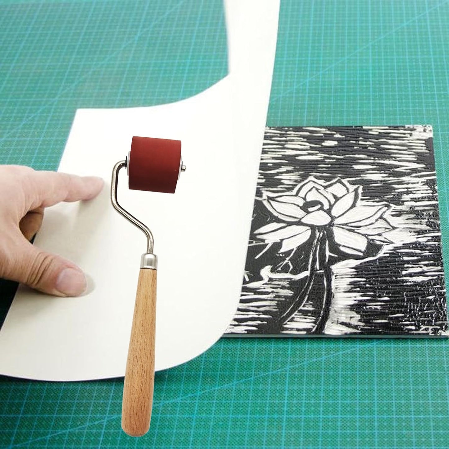 3 Pcs Craft Stamping Brayers Brayer Rollers, Rubber Rollers Brayer, Rubber Brayer Roller Brayer Ink Roller for Stamping, Printing, Printmaking