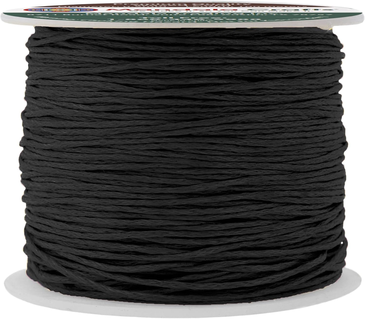 Mandala Crafts 0.5mm 109 Yards Black Cotton Waxed Cord for Jewelry Making Bracelet Cord Waxed String - Beading String Thread Jewelry Cords for Necklaces String