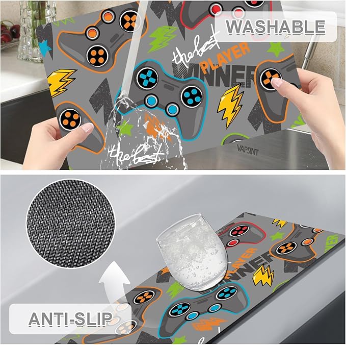 Placemats Set of 4 - Faux Leather Heat Resistant Placemats for Dinner Table, Non-Slip Waterproof Oil-Proof Washable Reusable Placemat for Indoor Outdoor Kitchen Decor, 15.75In*11.81In