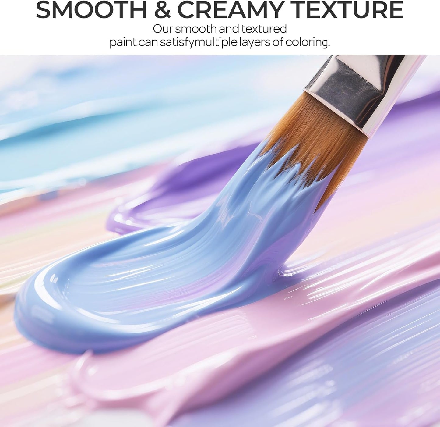 Nicpro 20 Colors Pastel Acrylic Paint Set (8.45 oz, 250 ml), Large Bulk Pastel Acrylic Paint, Non Toxic Art Painting Supplies for Canvas, Rock, Wood, Fabric, Ceramic, Craft, with Knife Color Wheel