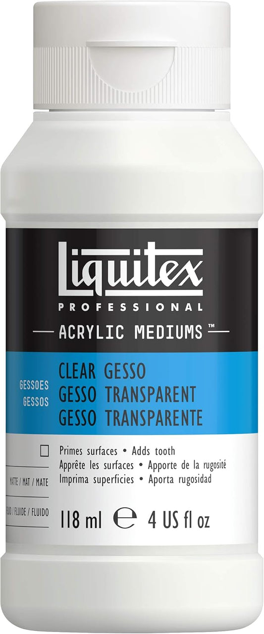 Liquitex Professional Gesso Surface Prep Medium, 118ml (4-oz), Clear