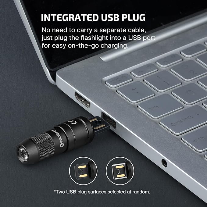 OLIGHT IMINI 2 EDC Rechargeable Keychain Flashlight, 50 Lumens Compact and Portable Mini LED Keyring Lights with Built-in Battery Ideal for Everyday Carry and Emergencies (OD Green)