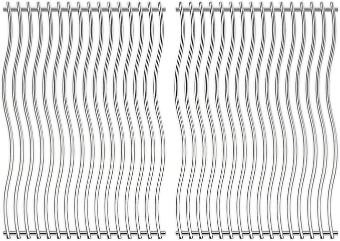 S8C011 Stainless Steel Cooking Grid Grates Replacement for Napoleon Prestige PRO 500, LEX 485 Gas Grill Models, Solid Rods Grill Grates, 17 3/4" x 27 1/2", 2 Pack