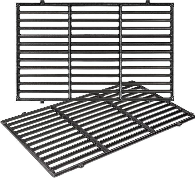 7524 Grill Grates Replacement for Weber Genesis 300 series,Genesis E310 E320 E330 S310 S320 S330 Gas Grill,19.5" x 12.9" Porcelain-Enameled Cast-Iron Cooking Grates for Weber Parts 7524 & 7528,2-Pack
