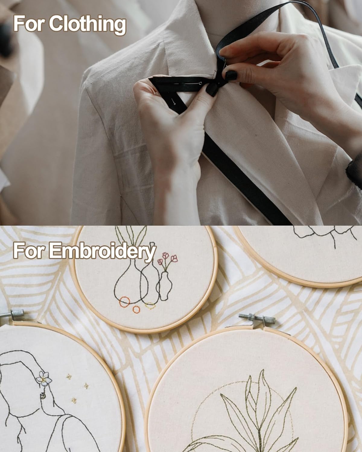 HOTGODEN Medium Weight 100% Cotton Muslin Fabric: 59 inch x 5 Yards Bleached Muslin Linen Fabric Material for Sewing Material Apparel Cloth