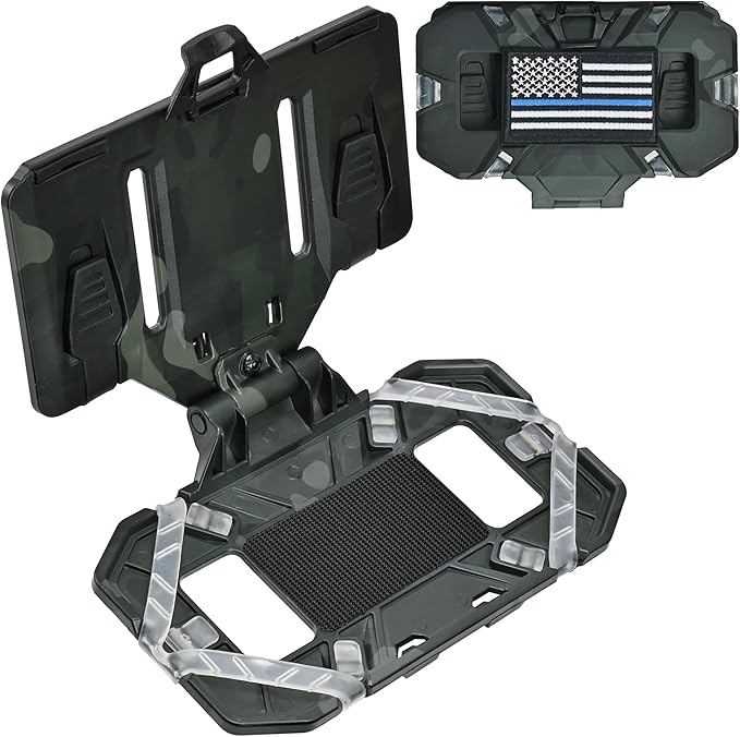 Tactical Plate Carrier Phone Mount, Universal Molle Phone Holder,Tactical Phone Holder Foldable Navigation Board for Tactical Vest Attachments