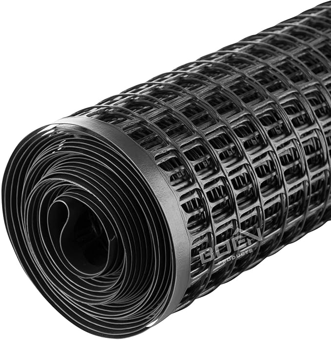 BOEN Garden Fence Temporary Barrier Outdoor Fence for Dog, Rabbit or Deer, Garden Netting Plastic Mesh Plant Protection (4' x 100', Green)