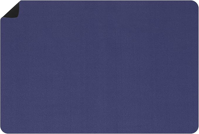 uxcell Silicone Mats for Kitchen Counter, 35.4" x 23.6" Non-Slip Countertop Protector Mat Heat Resistant Coffee Mat Waterproof Table Placemat, Dark Blue