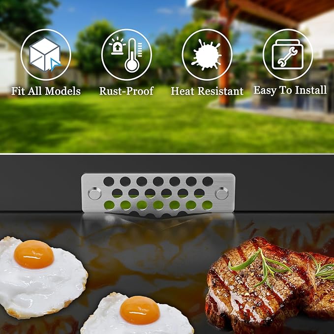 Griddle Accessories of Blackstone Grease Gate Blocker, Compatible with All Blackstone Griddle Accessories, Blocks Food from Falling into Rear Grease Trap (1Pack)