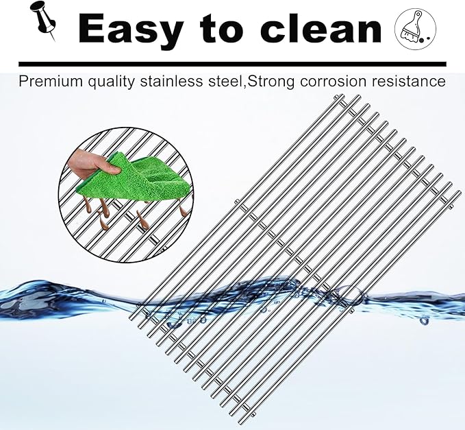 Grill Grates Replacement 54801 92911 for DCS Grill Parts, 36DBQAR, 36EBQAR, 48DBQAR, 48EBQAR, BGA36-BQARL, BGA36-BQARN, BGA48-BQARL, BGA48-BQARN, Heat Plate Ceramic Rods Briquette Radiant Tray
