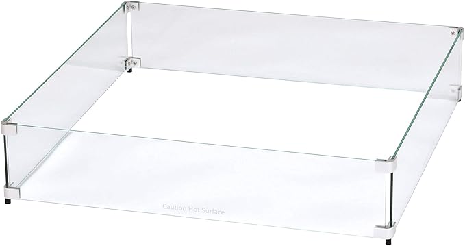 Celestial 29.5" x 29.5" x 6" Wind Guard, fits Celestial 24” Square Fire Pit Burner Pans