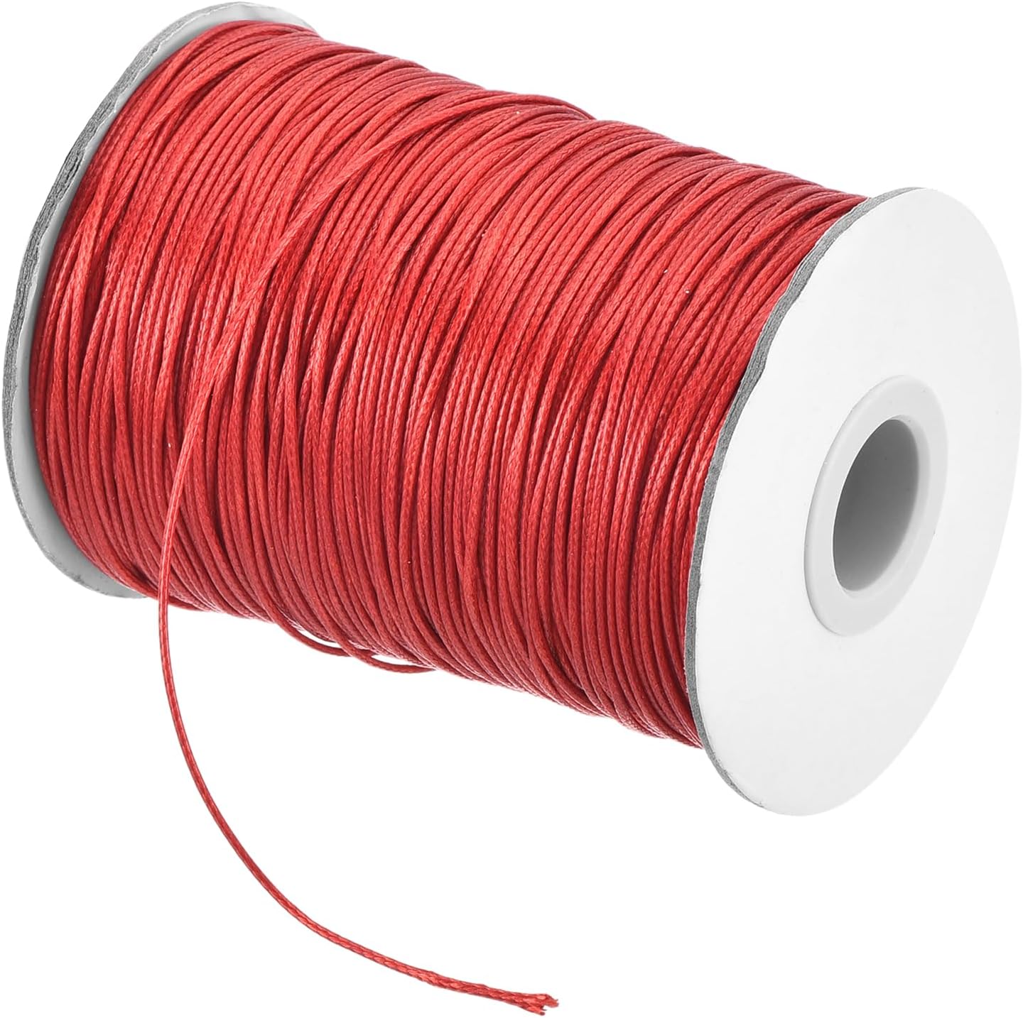 MECCANIXITY Waxed Cord 1mm Waxed Polyester Cord 175 Yard Wax String for Bracelet Making,Necklaces, Beading,Jewelry Making and DIY Crafts(Red)