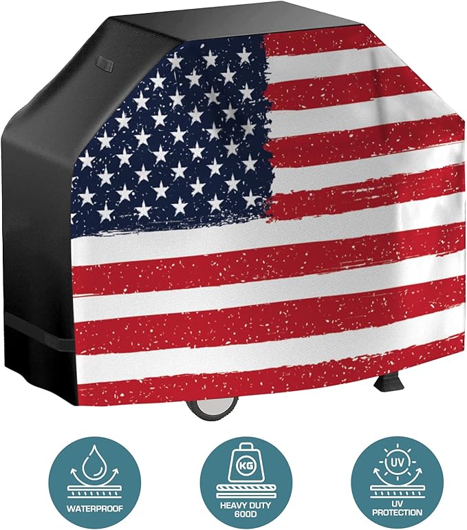 Grill Cover for Outdoor Grill 58 Inch, Heavy Duty Waterproof BBQ Gas Grill Cover for Outside, UV & Fade Resistant, Compatible with Most 3-4 Burner Grills