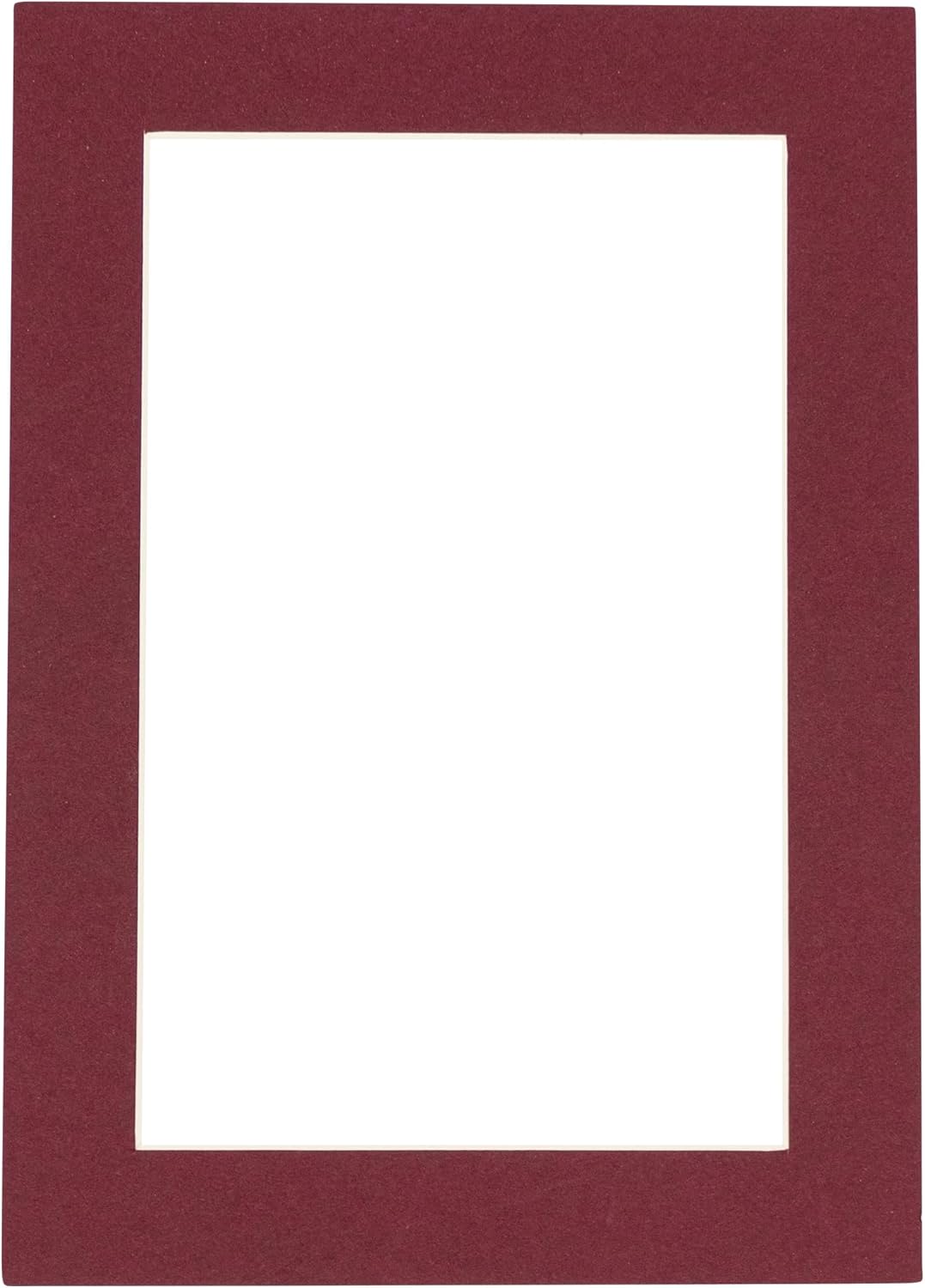 5x7 Mat for 8.5x11 Frame - Precut Mat Board Acid-Free Show Kit with Backing Board, and Clear Bags Maroon 5x7 Photo Matte Made to Fit a 8.5x11 Picture Frame Matboard for Framing, Pack of 1 Mat