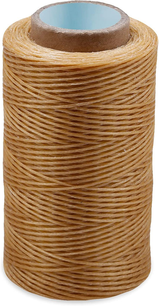 284 Yards Waxed Thread, 210D Heavy Duty Wax Thread for Leather Sewing, Upholstery Thread, 0.8mm Flat Waxed Thread for Bookbinding/Shoe Repairing/Leather Projects