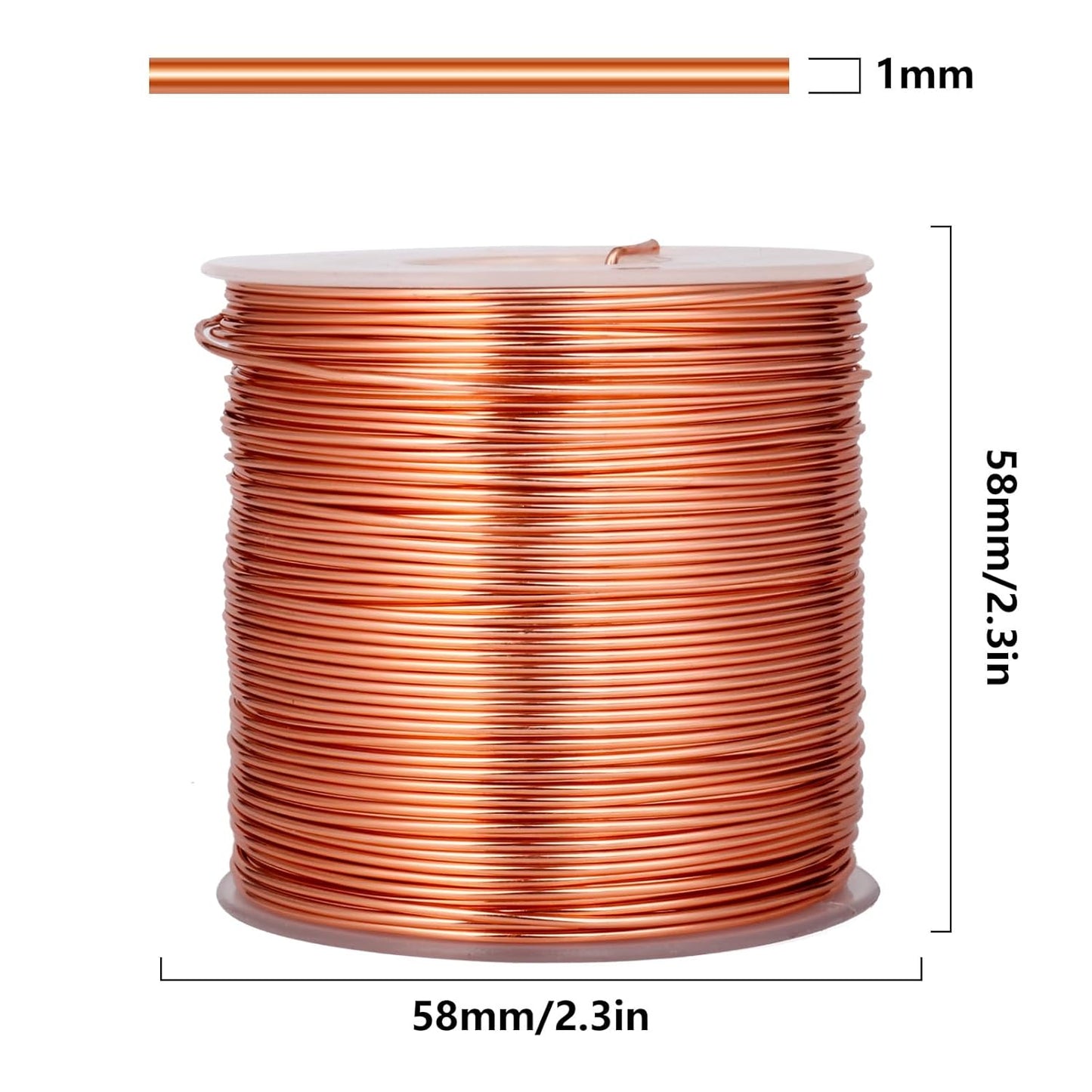 328 Feet Aluminum Craft Wire, 18 Gauge Copper Bendable Soft Metal Aluminum Wire Roll Bulk for DIY Crafts Sculpting Jewelry Making