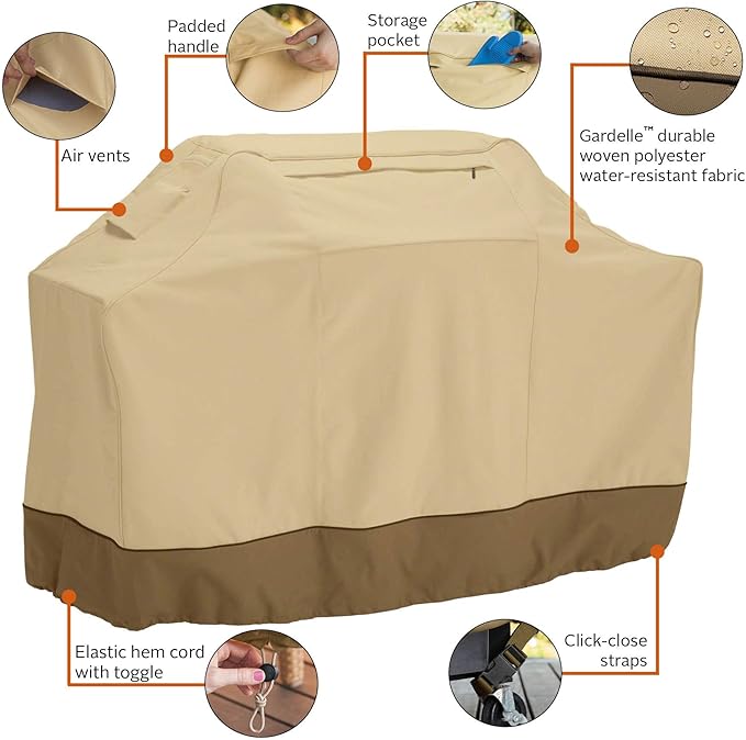 Classic Accessories Veranda Water-Resistant 80 Inch BBQ Grill Cover