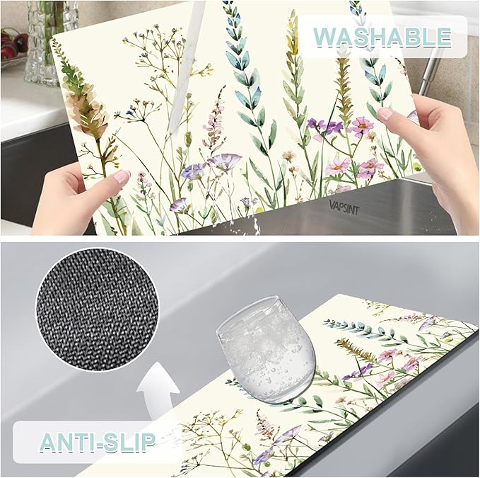 Placemats Set of 4 - Faux Leather Heat Resistant Placemats for Dinner Table, Non-Slip Waterproof Oil-Proof Washable Reusable Placemat for Indoor Outdoor Kitchen Decor, 15.75In*11.81In