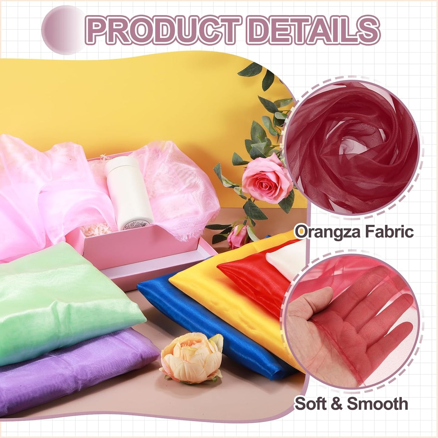 MECCANIXITY Iridescent Sheer Organza Fabric, 10 Yards x 59 Inches Solid Holographic Shiny Fabric Organza Cloth for Wedding, Curtains, Costume, Photo Background, Jujube Red