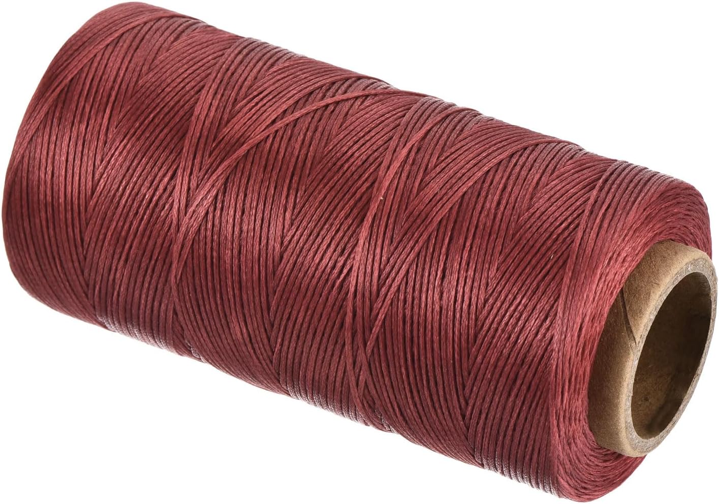 MECCANIXITY Waxed Thread,197 Yard 1mm 210D Flat Wax Thread Polyester Waxed String for Leather Sewing Hand Weaving Book Binding Home Decoration,Deep Red