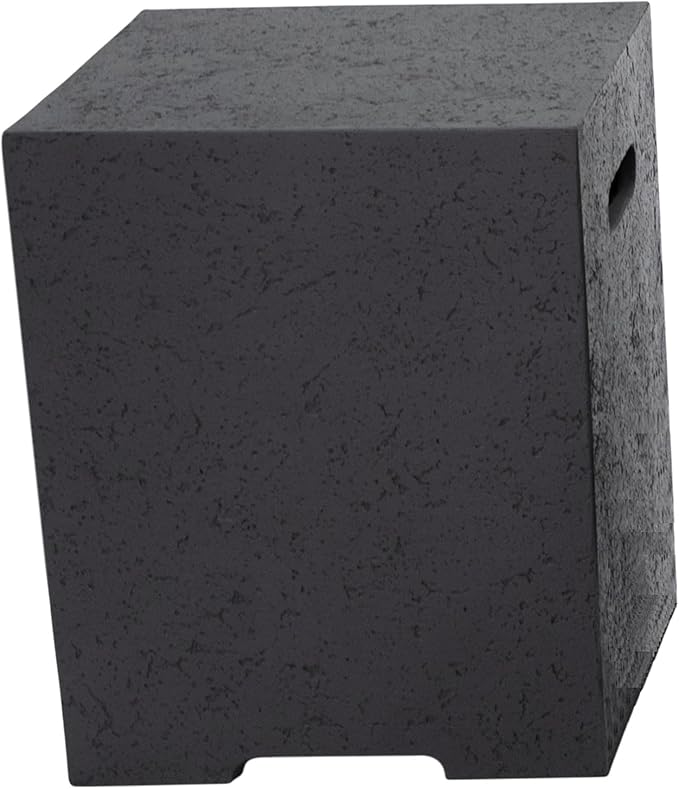 AMS Fireplace | Propane Tank Cover for Madison Fire Pit Table Dark Gray | Made of Glass Fiber Reinforced Concrete | Seamlessly Blends Style and Utility | Achieve The Perfect Fusion of Function