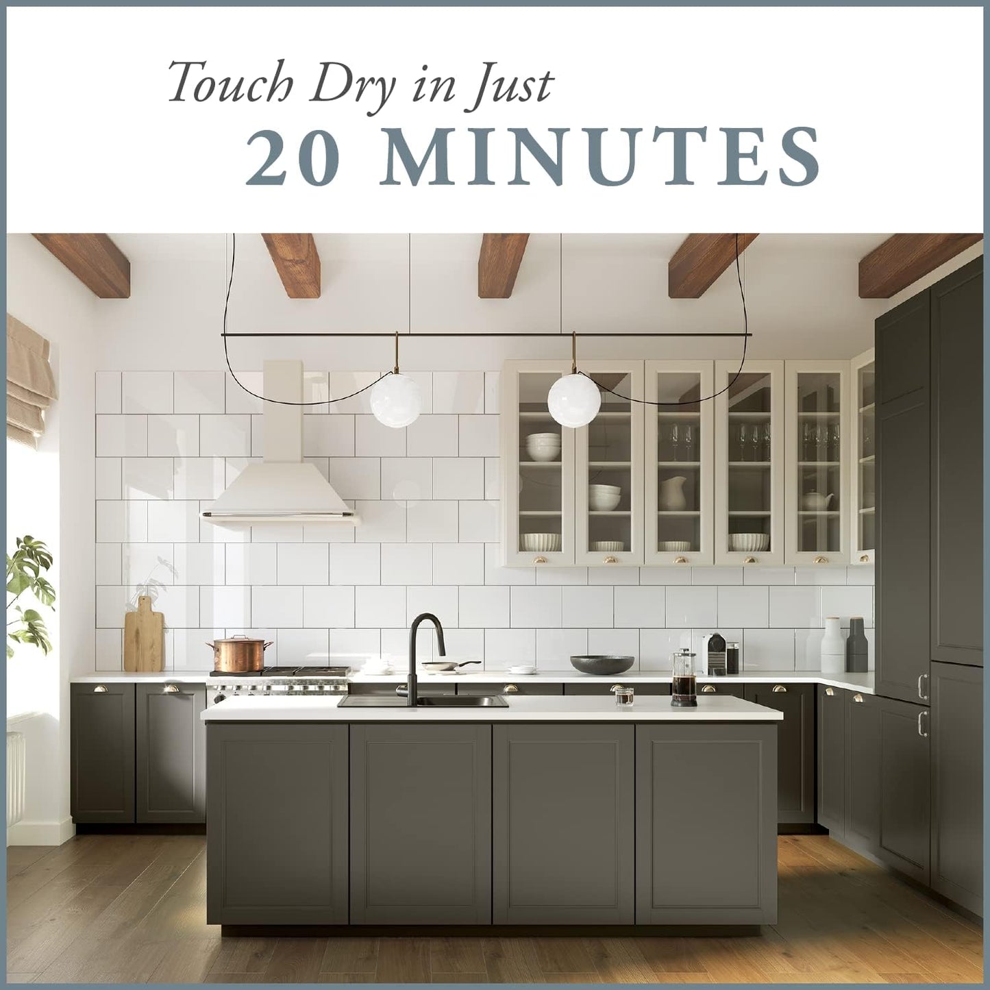 AMY HOWARD AT HOME Chalk-Based One Step Paint for Furniture, Cabinetry, Decor, Finish, and More | No Stripping, Sanding, or Priming | Dark Base | 32 Ounce | Graphite