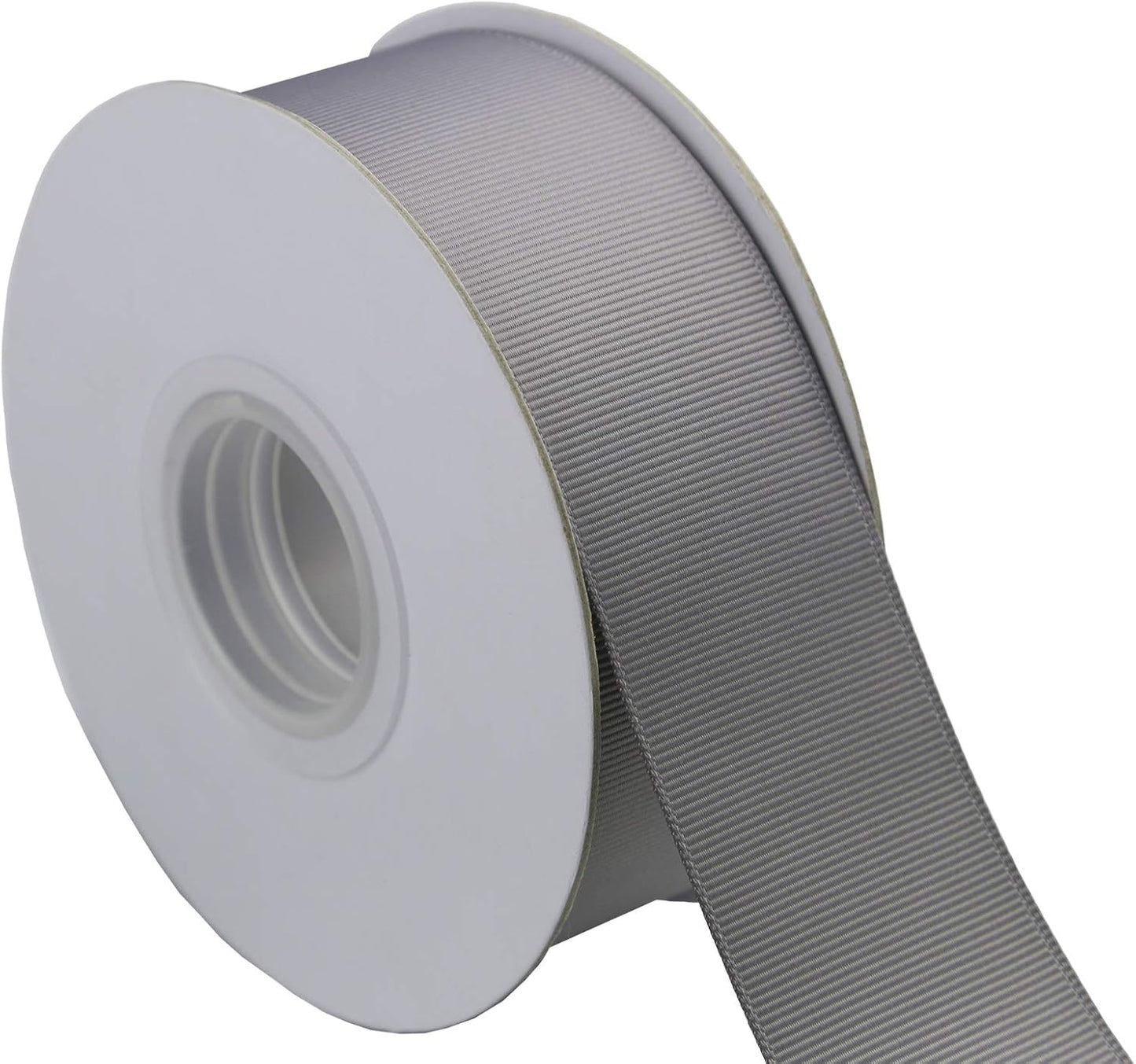 ITIsparkle 11/2" Inch Grosgrain Ribbon 25 Yards-Roll Set for Gift Wrapping Cake Decoration Party Favor Hair Braids Hair Bow Baby Shower Decoration Floral Arrangement Craft Supplies, Silver Ribbon