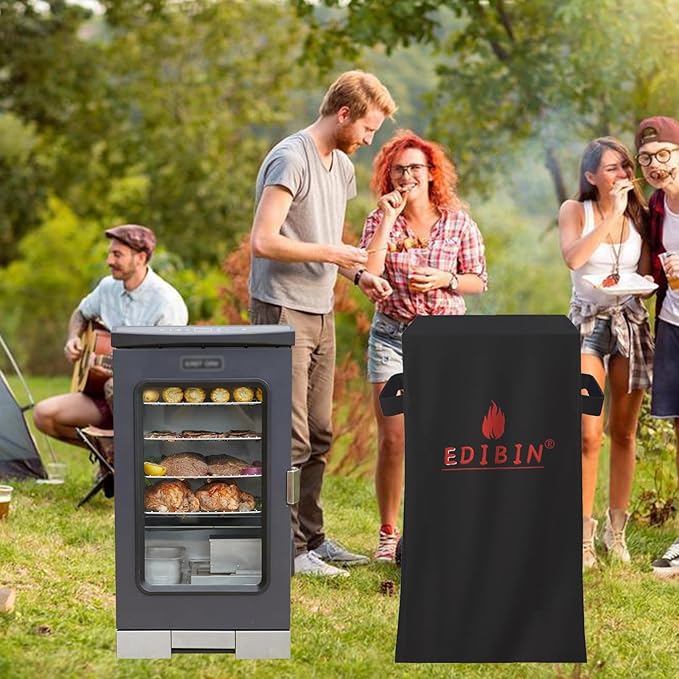 Smoker Grill Cover Fit for East Oak 30" Digital Electric Smoker,Heavy Duty 600D Square Smoker Grill Cover for East Oak 30 inch Electric Smoker