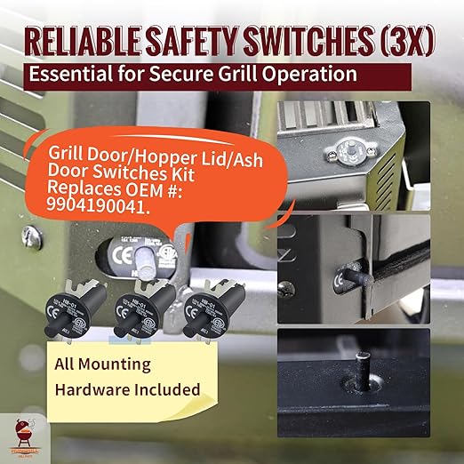 Replacement Non-WiFi Controller Combo Set for Masterbuilt Gravity Series 560/800/1050 Digital Charcoal Grill + Smoker – Full Kit Includes Control Panel, 4 Meat Probes, 3 Door Switches & Power Adapter