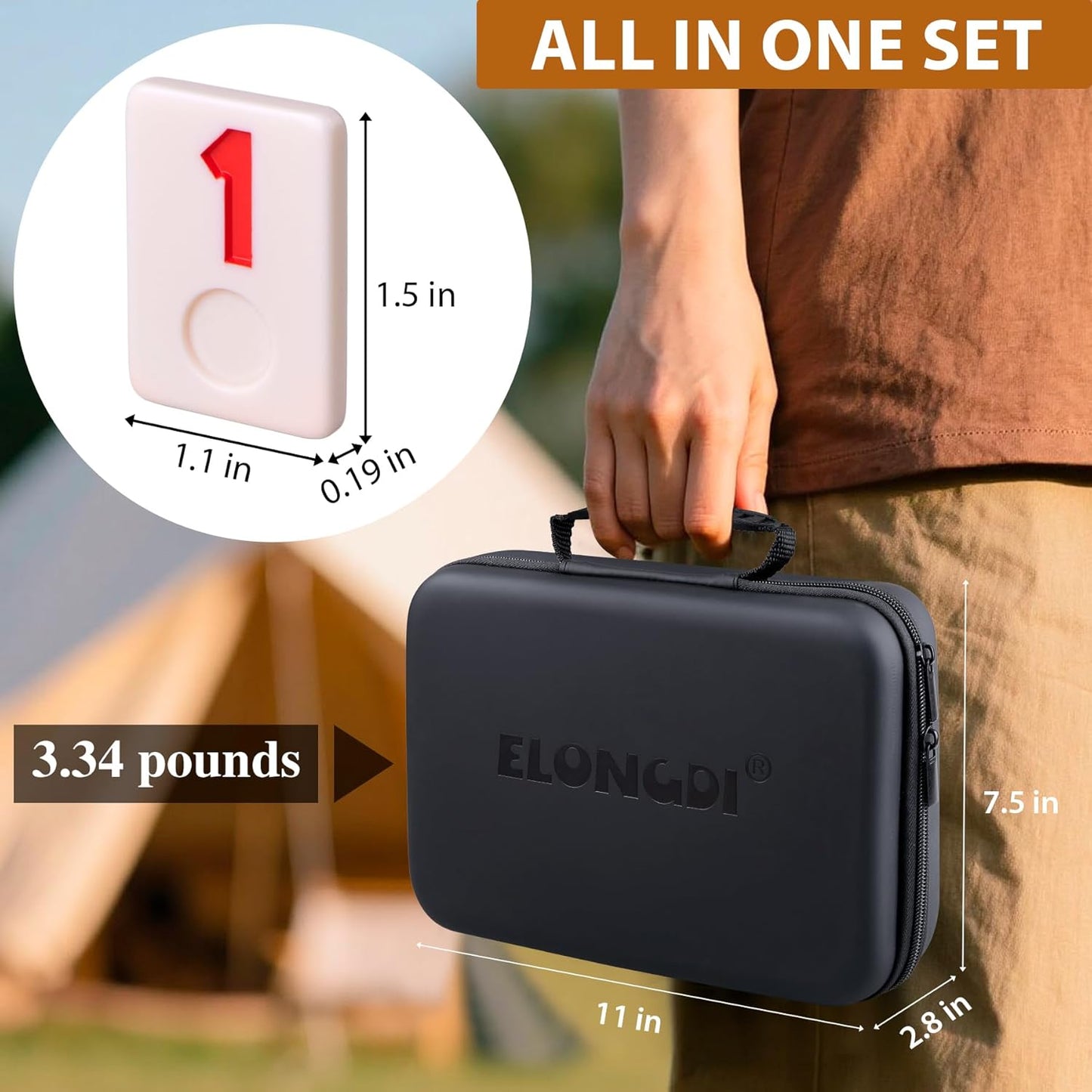 Rummy Cube Game Set with 4 Wooden Racks,106 Rummy Tiles and Portable Case,Classic Travel Board Games for Family Adults and Kids